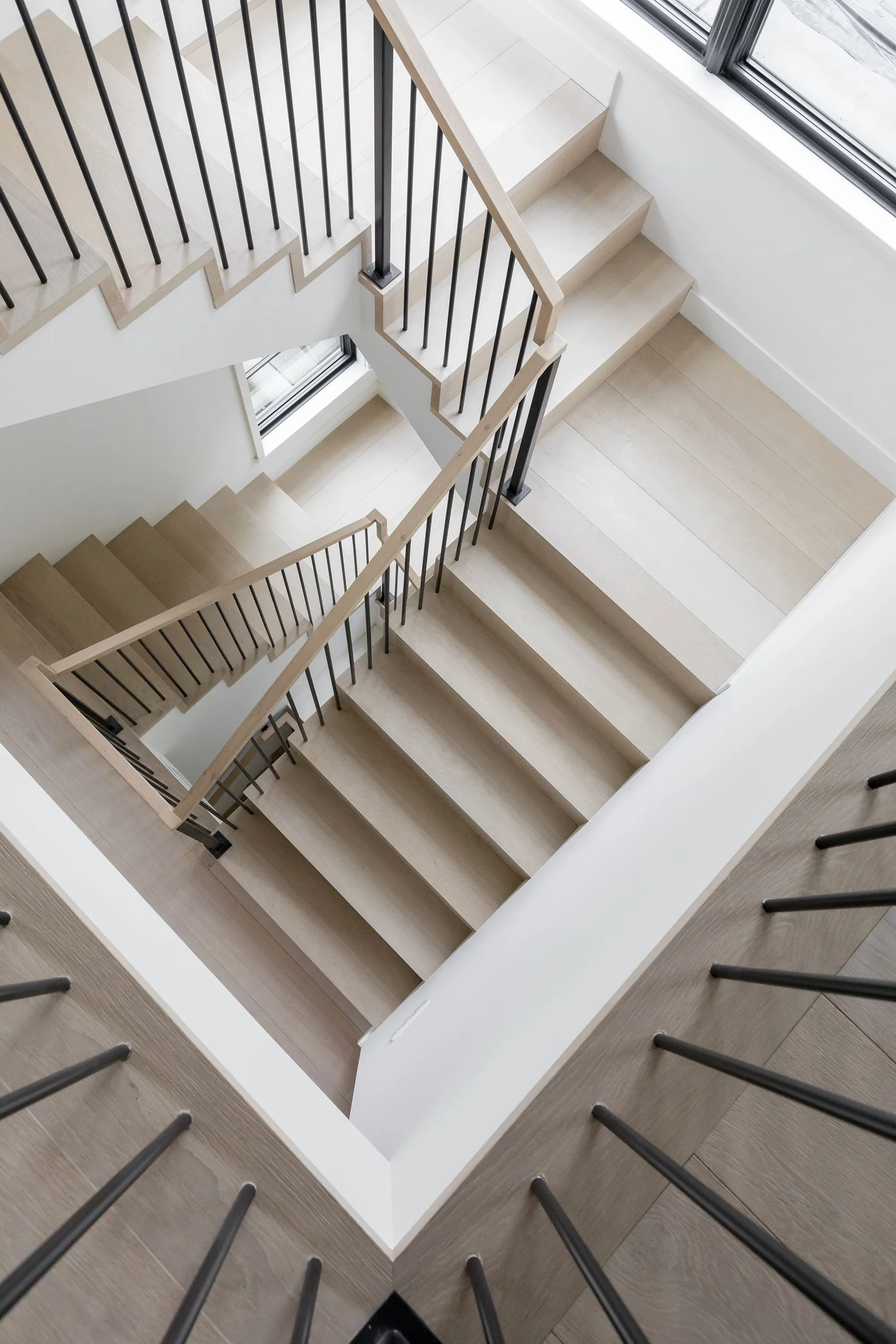 Hesketh by GHG Builders — open-riser staircase seen from above