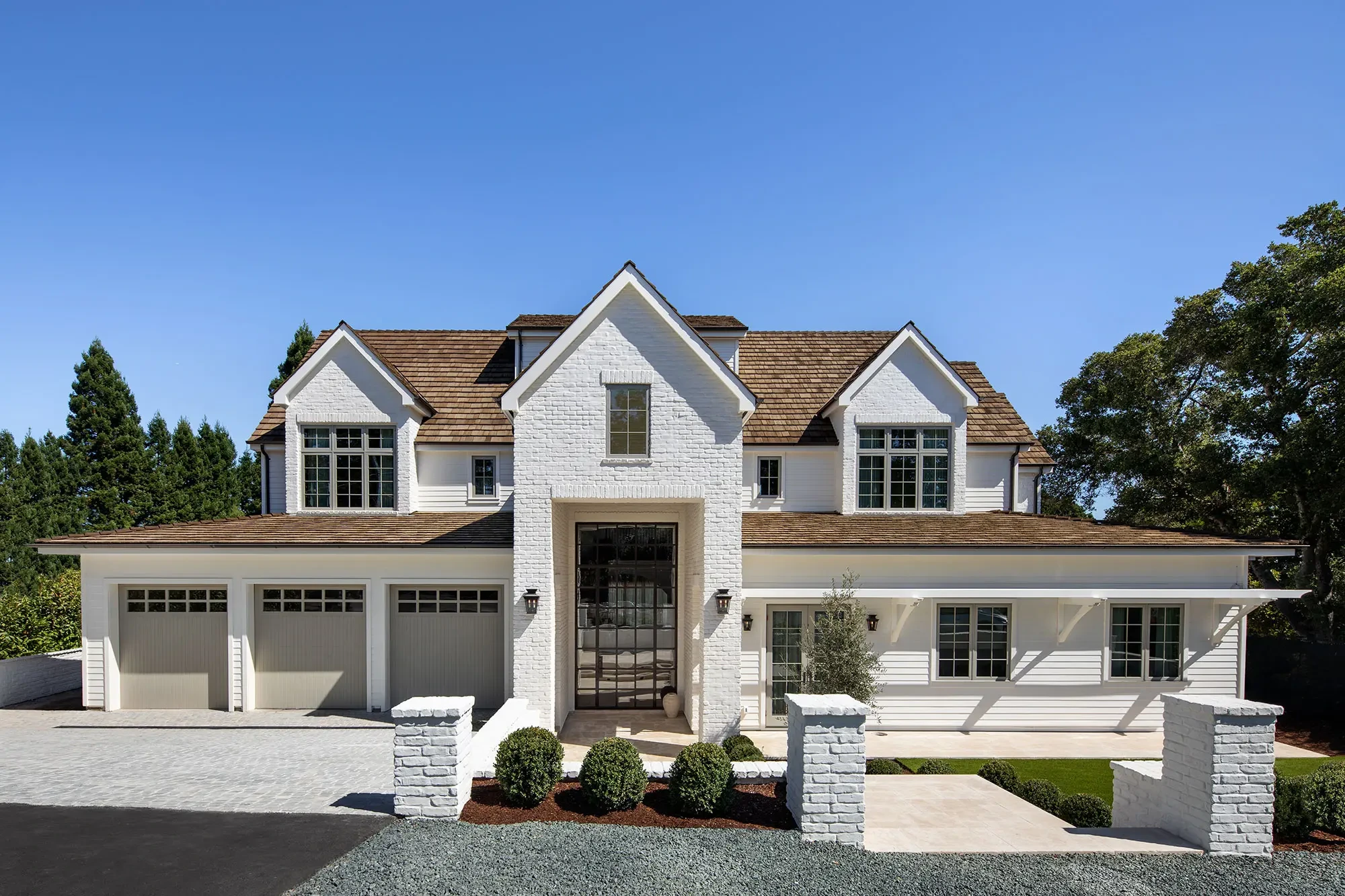 La Mesa by GHG Builders — brick and shingle front elevation