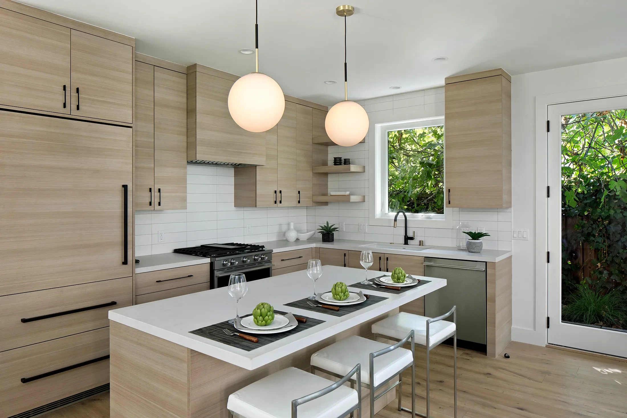 Live Oak by GHG Builders — kitchen with island and pendant lights