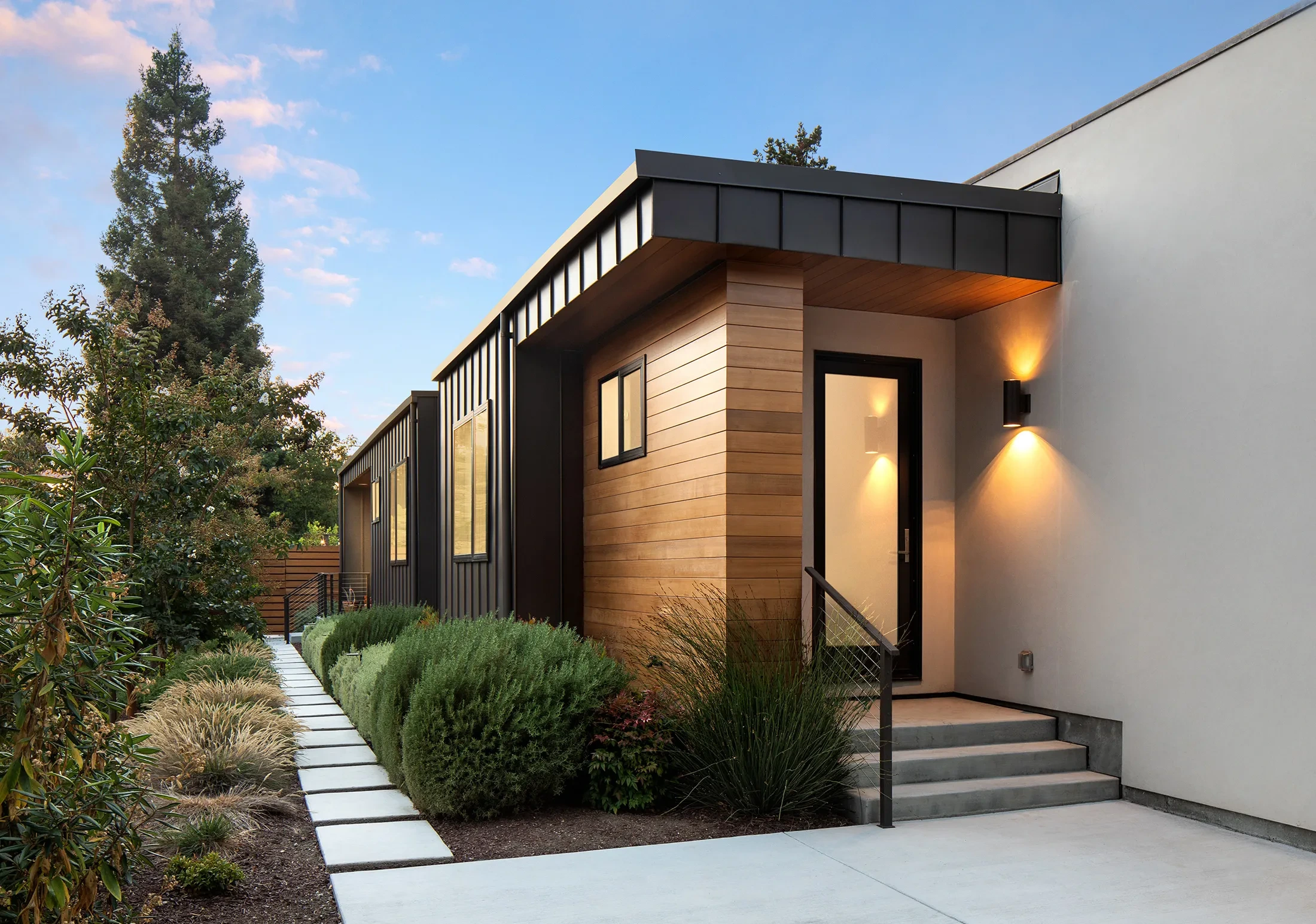 O'Keefe by GHG Builders — rear elevation and entry path